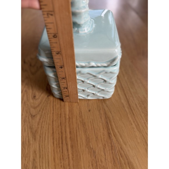 Apropos Home Collection Turquoise Shell Beach Ceramic Box - Picture 6 of 10